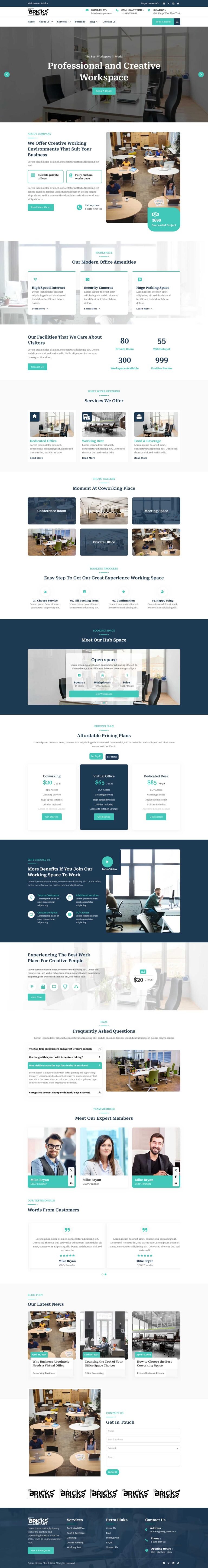 Bricks Coworking Space Template