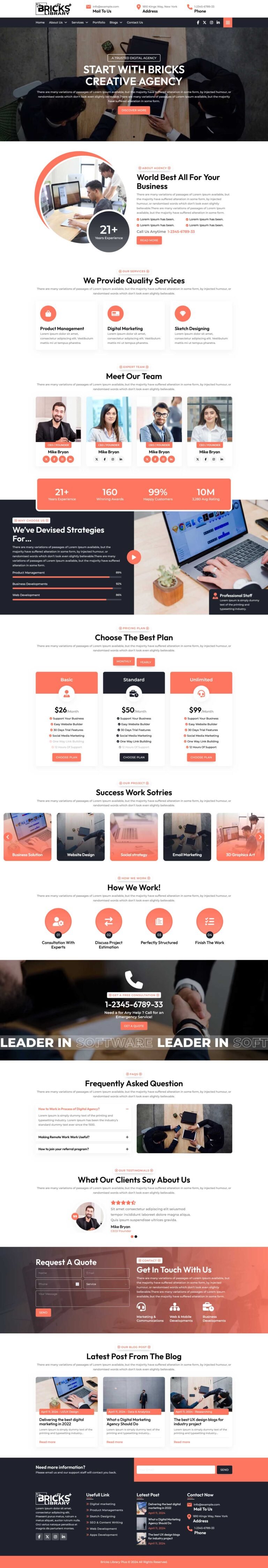 Bricks Digital Agency Template Pack
