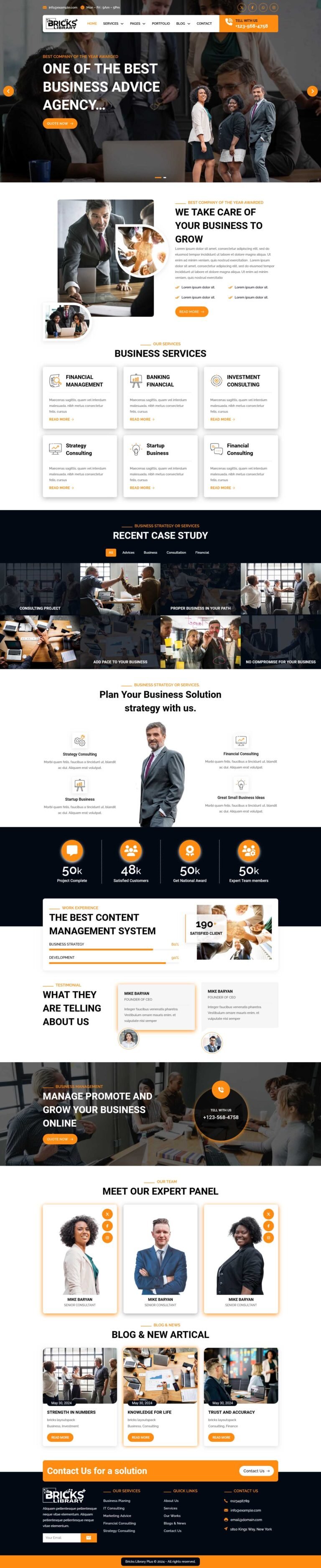 Bricks Multipurpose Business Template Pack