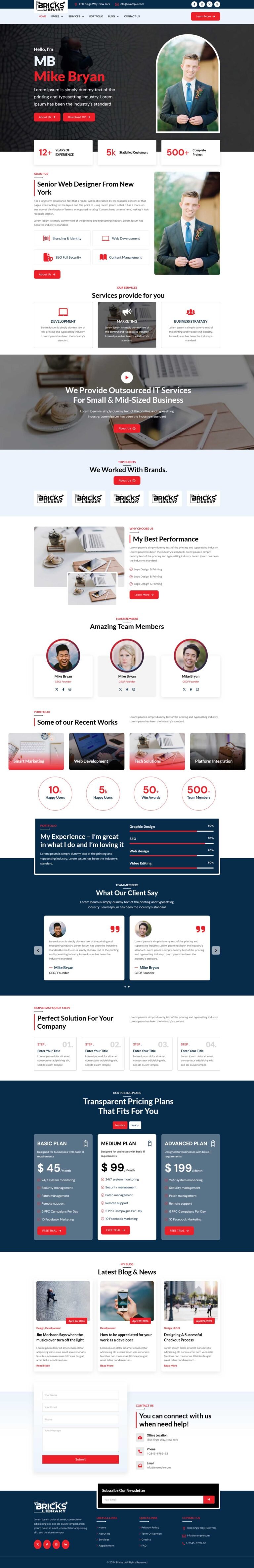 Bricks Portfolio Template