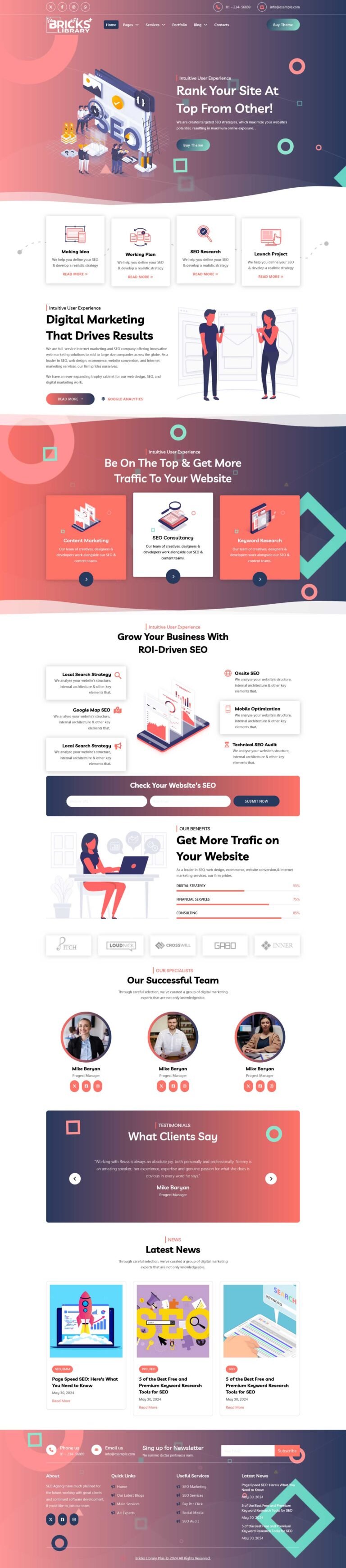 Bricks Seo Agency Template