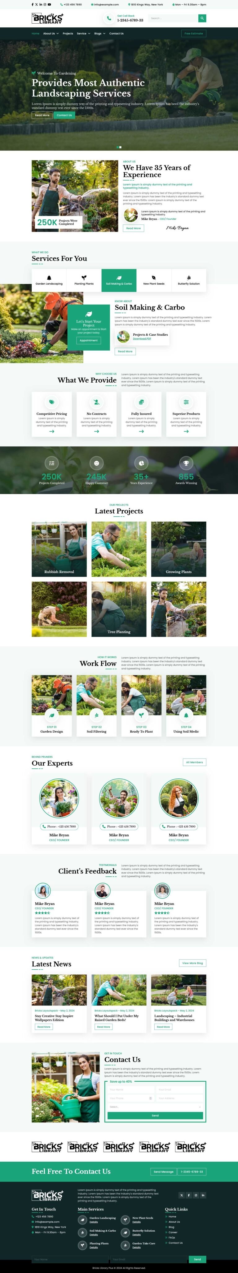 Bricks Gardening Template Pack