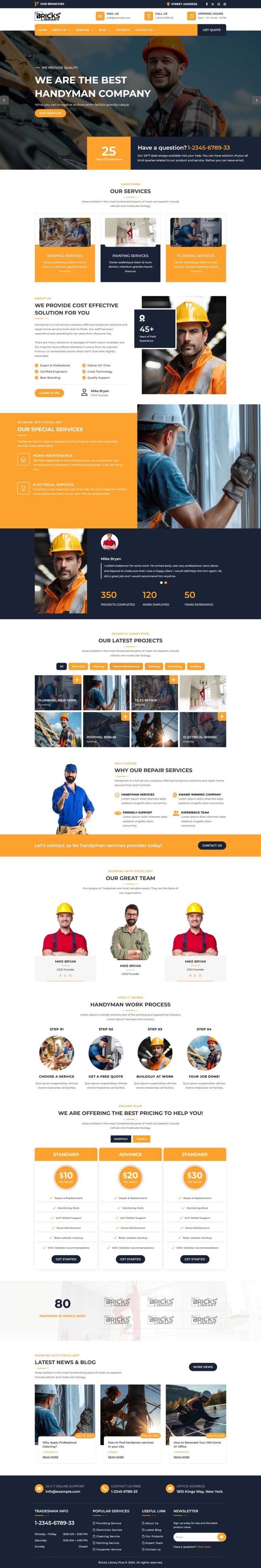 Bricks Handyman Template Pack