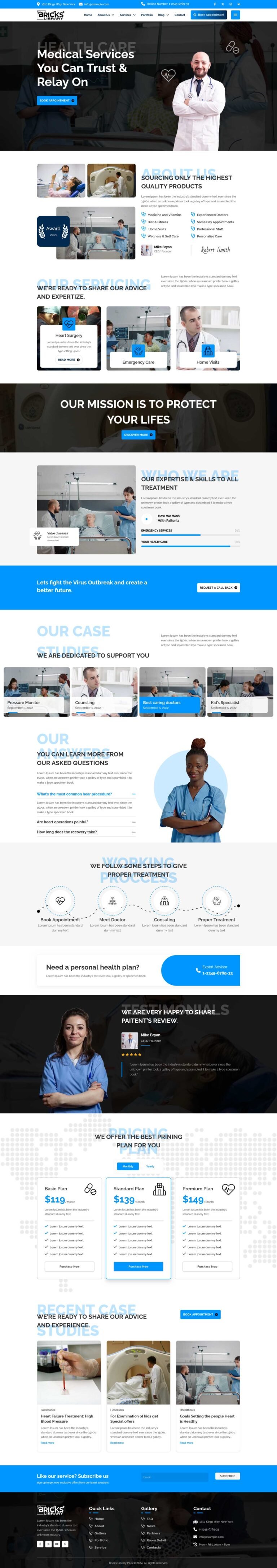 Bricks Medical and Health Template Pack