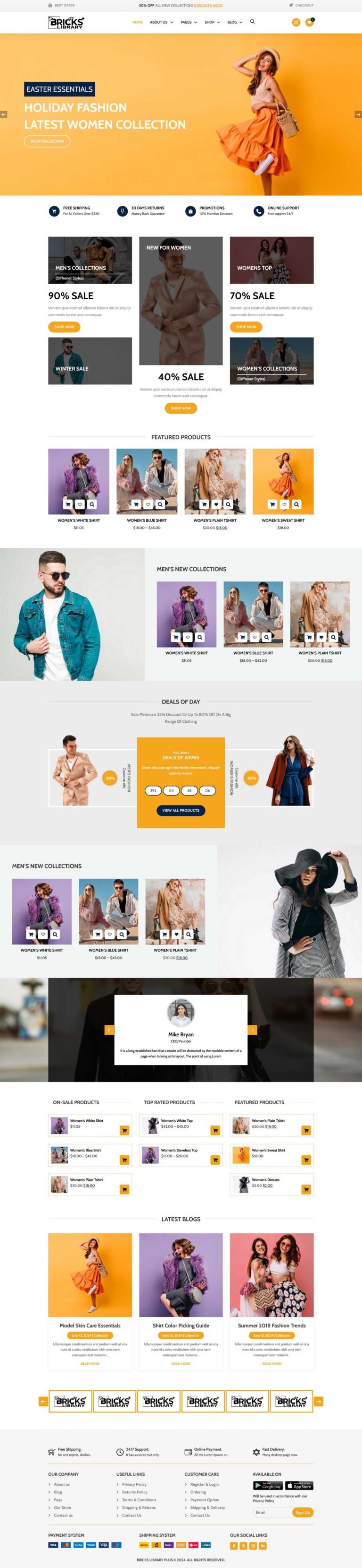 Bricks Fashion Shop Template