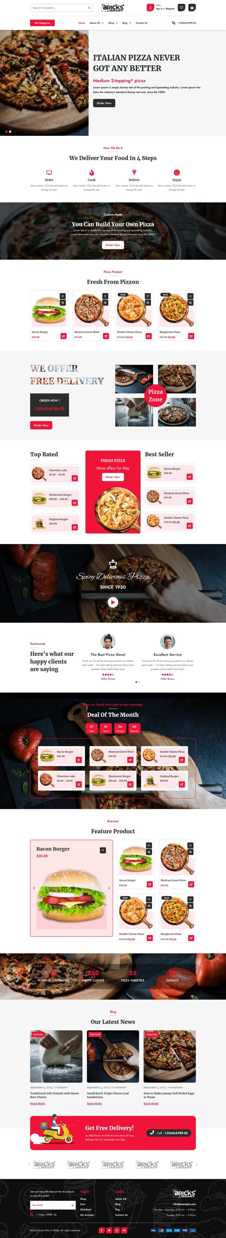 Bricks Food Store Template Pack