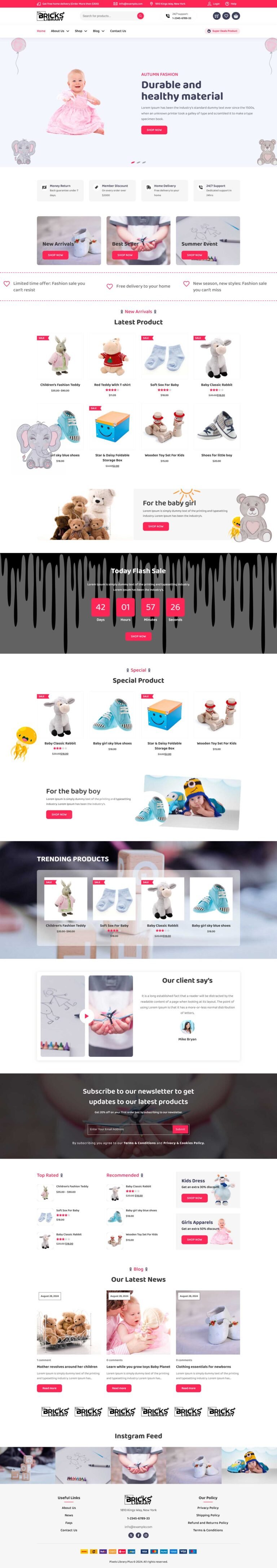 Bricks Kids Store Template Pack