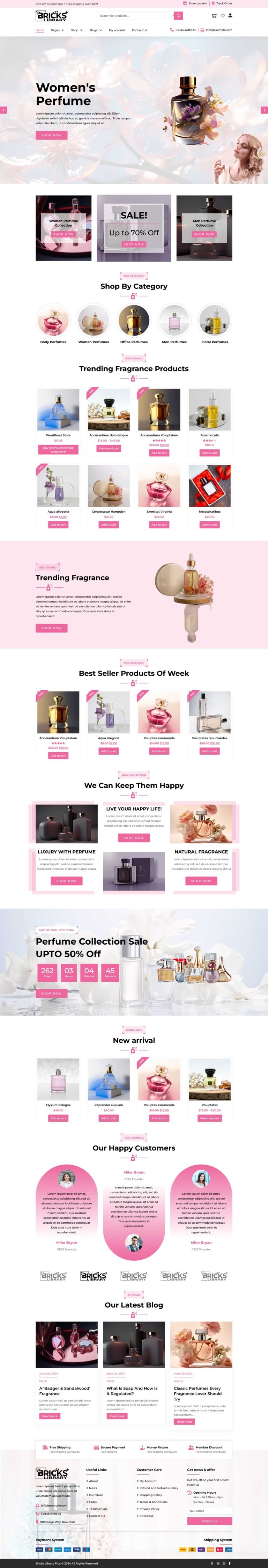 Bricks Perfume Shop Template Pack